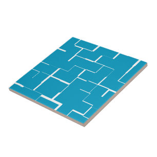 Blauw keramisch tegel, klein (4,25 x 4,25 inch) tegeltje