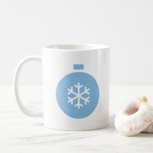 Blauw Kerstbal Koffiemok