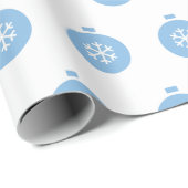 Blauw kerstbalkpapier cadeaupapier (Rol Hoek)