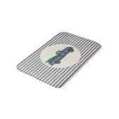  blauw kerstboomklooster badmat (Gekanteld)