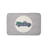  blauw kerstboomklooster badmat (Voorkant)