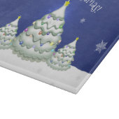 Blauw kerstboomknipbord snijplank (Hoek)