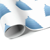Blauw kerstboompapier cadeaupapier (Rol Hoek)