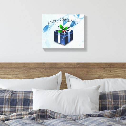 Blauw kerstcadeau afdrukken (Insitu (Slaapkamer))