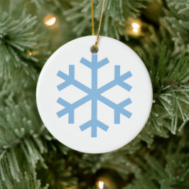 Blauw kerstkeramisch Ornament met snowflake