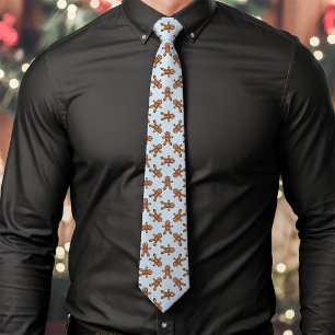 Blauw Kerstman Met Stippen Kerstmis Stropdas
