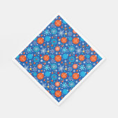 Blauw kerstpatroon servet (Hoek)