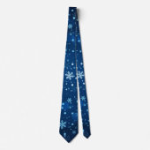 Blauw kerstsnowflake stropdas (Voorkant)
