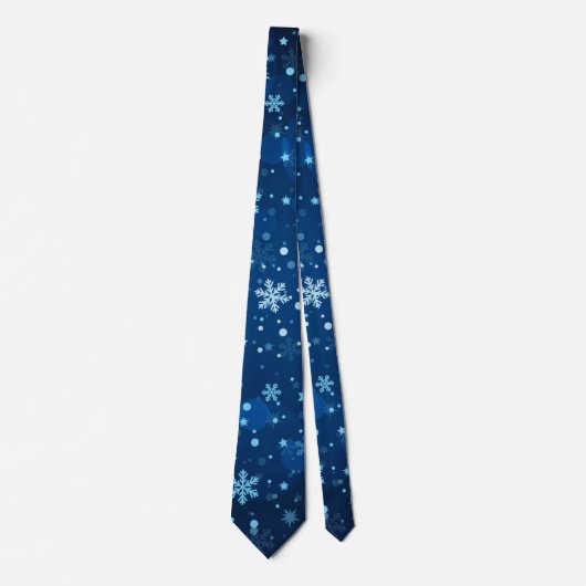 Blauw kerstsnowflake stropdas (Voorkant)