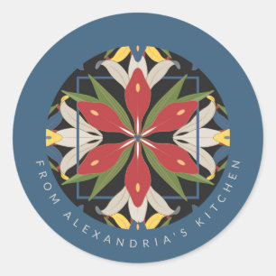 Blauw Keuken Tegeldesign   Vanuit de Keuken Van Ronde Sticker