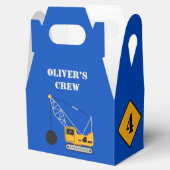 Blauw Kinderbouw Verjaardagspapier Bedankdoosjes (Geopend)