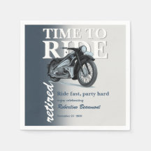 Blauw Klassiek Motorfiets Rijden Snel Pensioenfees
