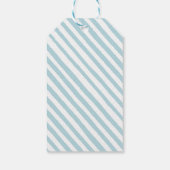 Blauw klein pompoen jongen baby shower dank u labe cadeaulabel (Achterkant)