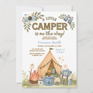 Blauw Kleine Camper is onderweg Jongens Baby Borre Kaart