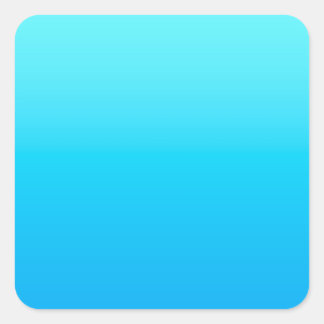 Blauw kleurverloop vierkante sticker