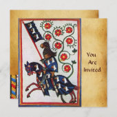 BLAUW KNIGHT OP HET MIDDELGROTE PARCHMENT VAN DE H KAART (Voorkant / Achterkant)