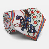 BLAUW KNIGHT OP HORSEBACK Medieval Miniatuur Stropdas (Opgerold)