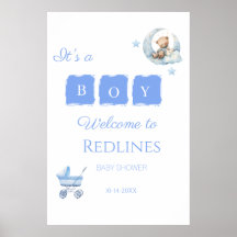 Blauw Knuffelbeer Het is een Jongen Baby Borrel