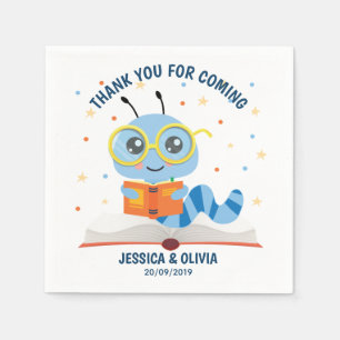 Blauw koekjesthema servet