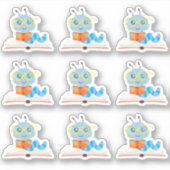 Blauw koekjesthema sticker (Voorkant)