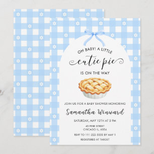 Blauw Kokette Moppie Baby Shower Kaart
