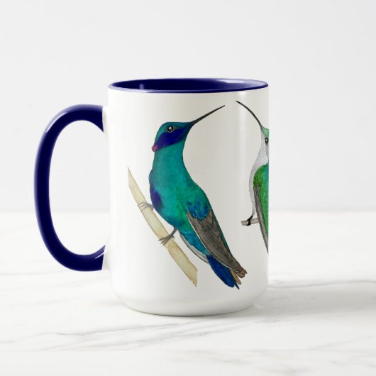 Blauw Kolibrie Mok (Links)