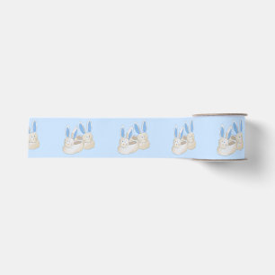 Blauw Konijn Pantoffel Voorspoedig Hersteld Baby B Grosgrain Lint