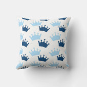 Blauw Koninklijke Kroon Sprookje Prins Verhalenboe Kussen (Achterkant)