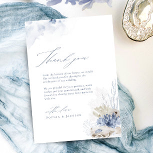 Blauw koraal en zeeschildpadstrand bedankt