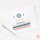 Blauw koraal nautisch dank u bruiloft gunst Labels (Envelop)