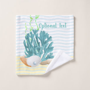 Blauw koraal, zeelieden en blauw parelSierkussen Bad Handdoek