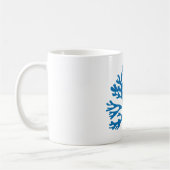 blauw koraalsilhouet koffiemok (Links)