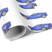 Blauw korvet: cadeaupapier (Rol Hoek)