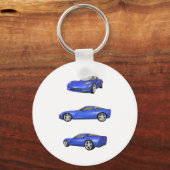 Blauw korvet: sleutelhanger (Voorkant)