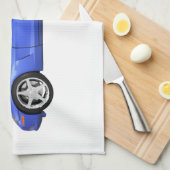 Blauw korvet: theedoek (Quarter Fold)