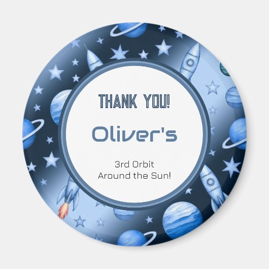 Blauw Kosmisch Avontuur Hemels Patroon Magneet (Voorkant)