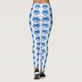 Blauw Krab Desen Leggings (Achterkant)
