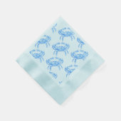 blauw krabpatroon servet (Hoek)