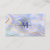 Blauw Kristal marmer Iridescent Agate Outstanding Visitekaartje (Voorkant)