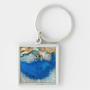 blauw kristal sleutelhanger