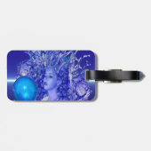 Blauw kristallen bagagelabel (Achterkant horizontaal)