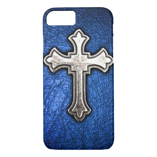 Blauw kruis Case-Mate iPhone case (Achterkant)