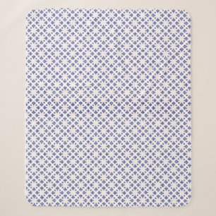 Blauw Kruis Hanger Patroon Sherpa Deken