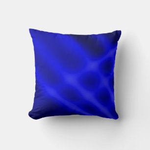Blauw kunstontwerp voor lichtstralen kussen