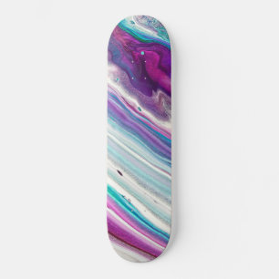 Blauw kunstschilderingspatroon skateboard