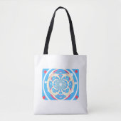 Blauw Kunstzinnig Driedimensionaal Ontwerp Draagtas (Voorkant)