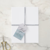 Blauw Kust Bruiloft Feest | Strand Bedankt Favor Cadeaulabel (Met Touw)