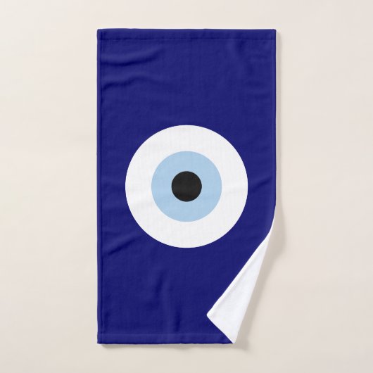 Blauw Kwaad Oog Succes & Bescherming Symbool Bad Handdoek (Handdoek)