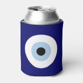 Blauw Kwaad Oog Succes & Bescherming Symbool Blikjeskoeler (Blikje Voorkant)