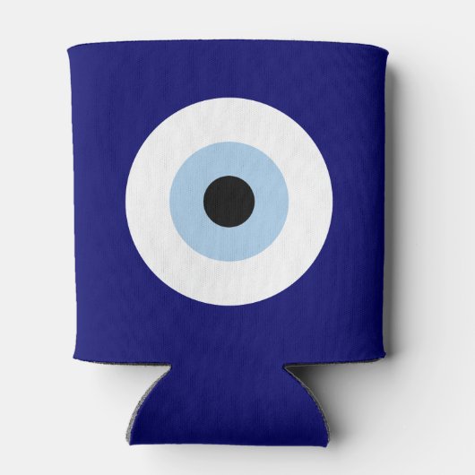 Blauw Kwaad Oog Succes & Bescherming Symbool Blikjeskoeler (Achterkant)